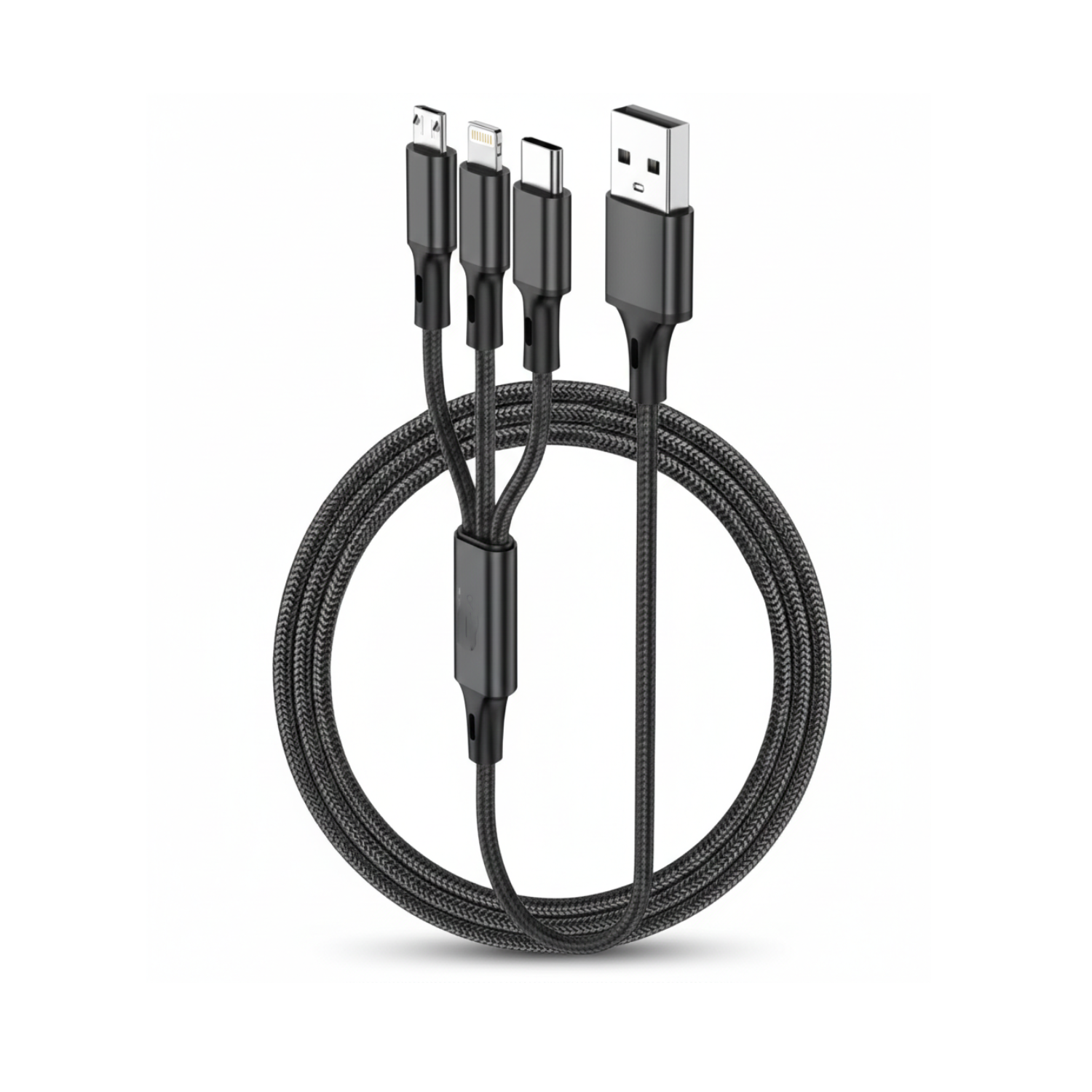 3 in 1 Multi Charging Cable, USB-C, USB-A, 1M, 5.4A Fast Charging, Aluminum Shell