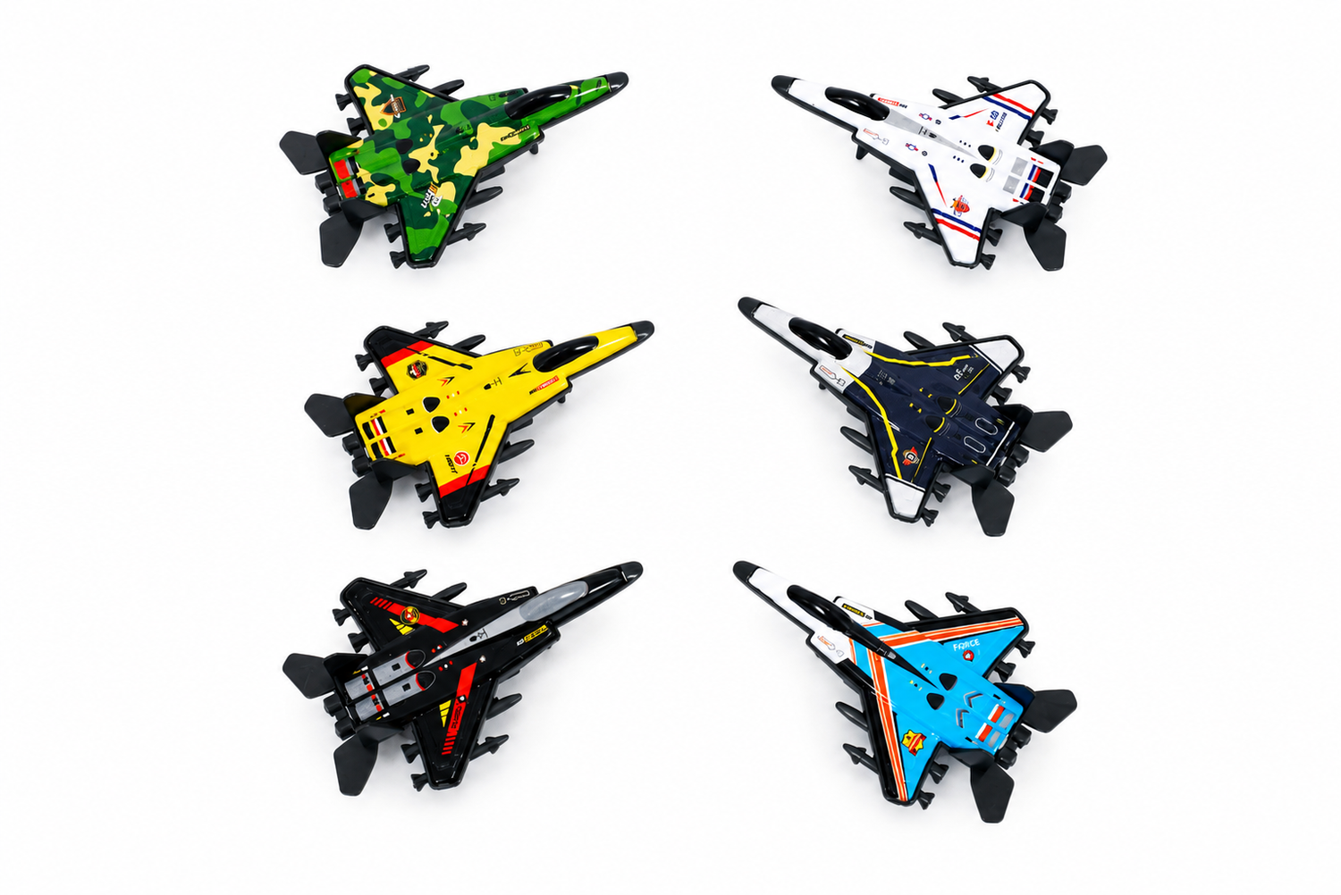 Mini Fighter Jets Set for Kids | Push and Go Unbrekable Friction Powered Airplane Model Set Toys | Ideal Gift Or Return Gifts for Kids (6 NOS))