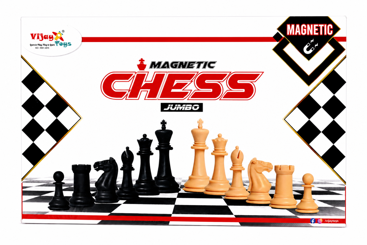 Magnetic Educational Toys Travel Chess Set with Folding Board for Kids and Adults ,Folding Chess Board
