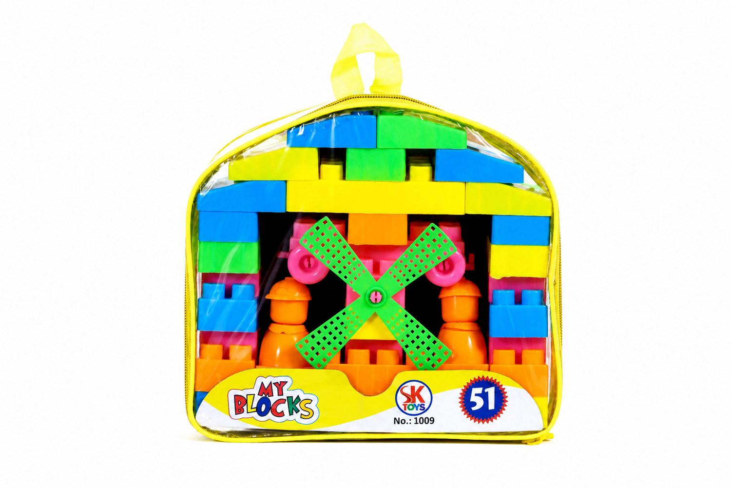 Building Blocks Toys for Kids Educatinal and Learning Puzzle Games for Kids Girls & Boys Preschool Children -51 Pcs Bag, Multicolor