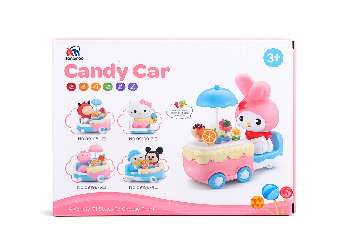 Candy Mini Shopping Cart Toy | Pretend Play Grocery Cart Set with Sweet Treat Accessories for Kids, Boys & Girls