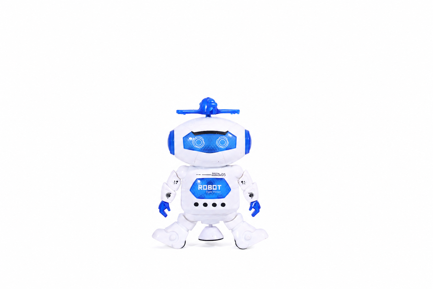 Dancing Robot Toy with LED Lights and Music, 360-Degree Rotation, Battery Operated
