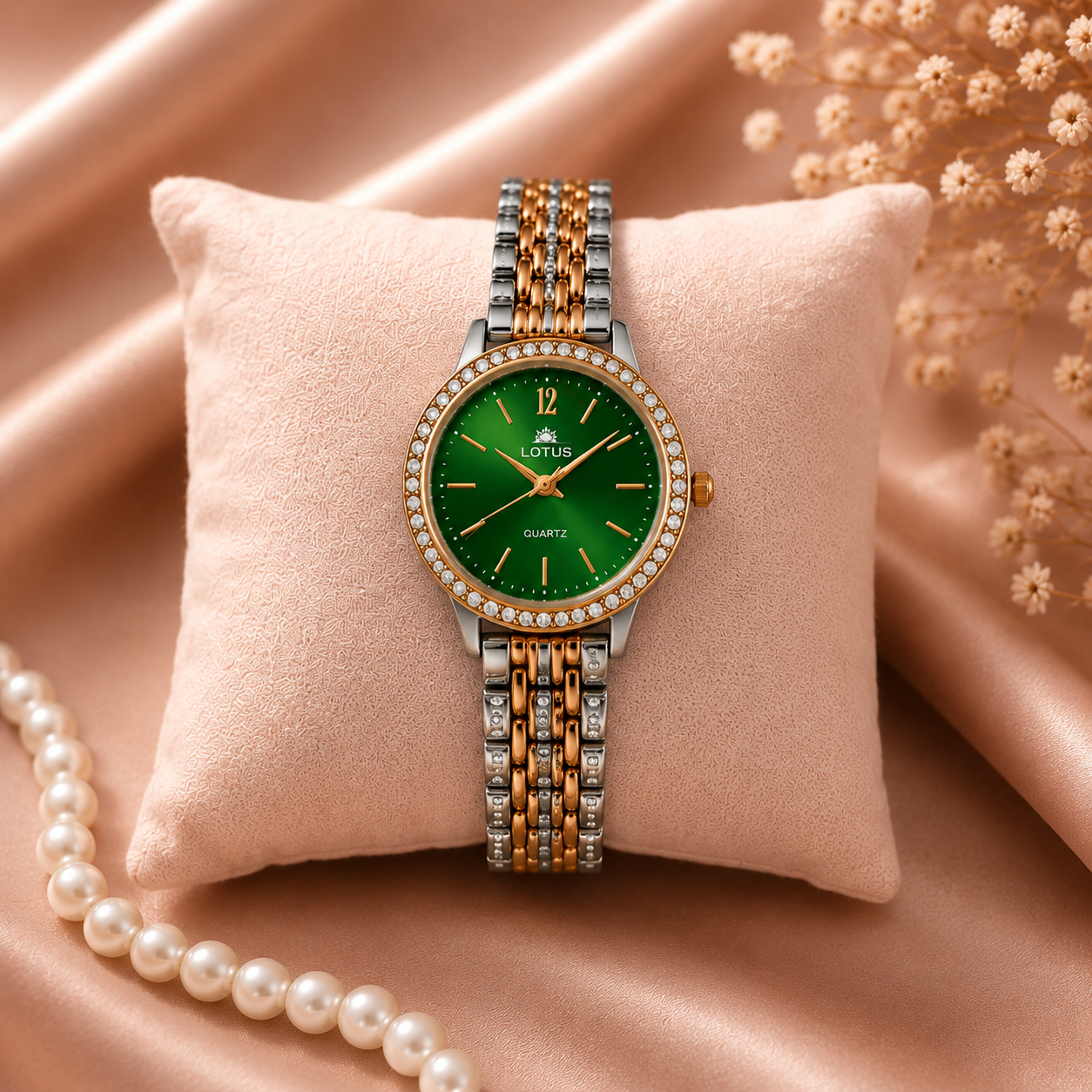 LOTUS Green Dial Elegant Party Wear Women Premium Analog Watch