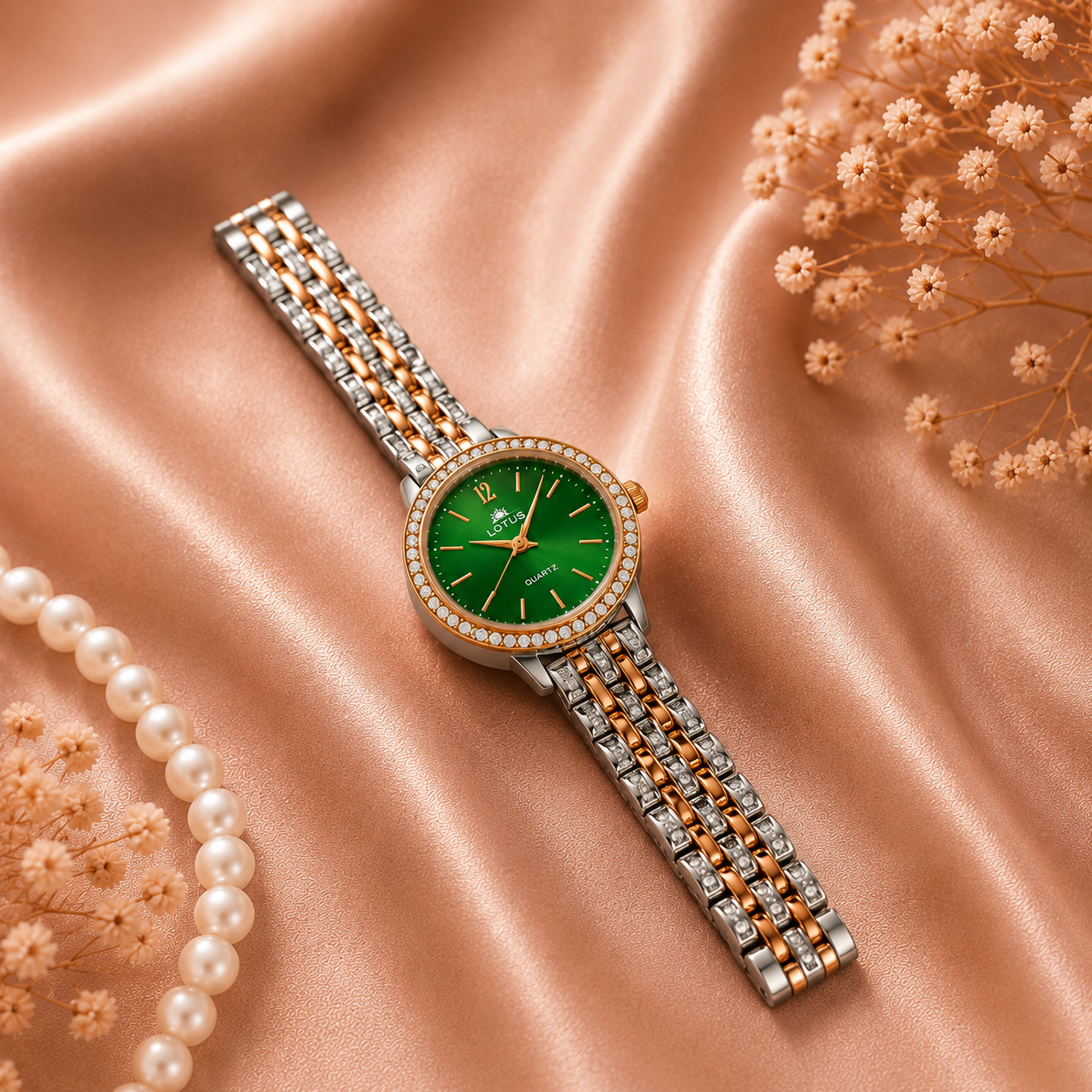 LOTUS Green Dial Elegant Party Wear Women Premium Analog Watch