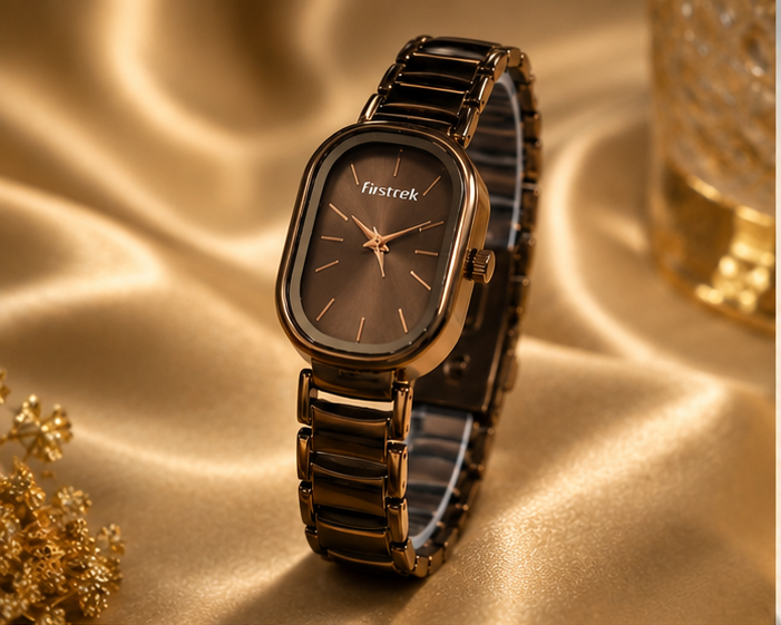 Firstek Women's Rectangular Analog Quartz Watch