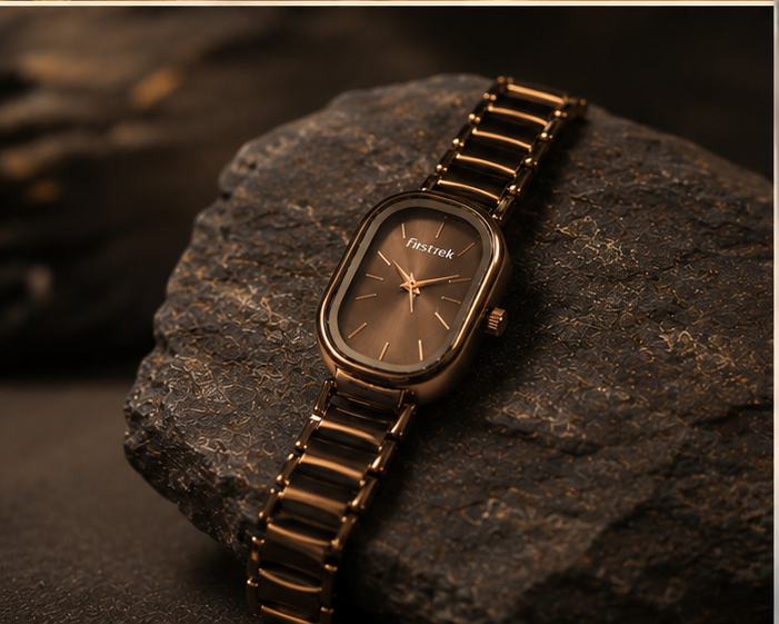 Firstek Women's Rectangular Analog Quartz Watch
