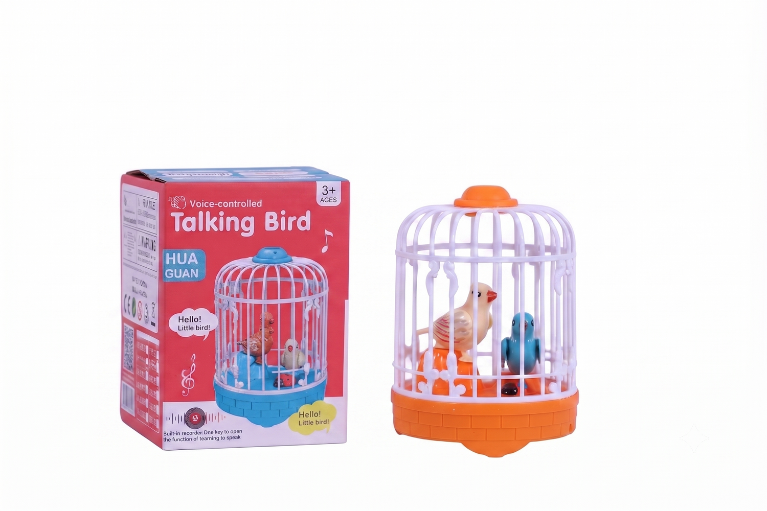 Talking Bird Electronic Toy for Kids | Interactive Toy & Repeat What You Said | Singing & Chirping in The Birdcage | Gifts for Babies, Kids & Children (Multicolor)