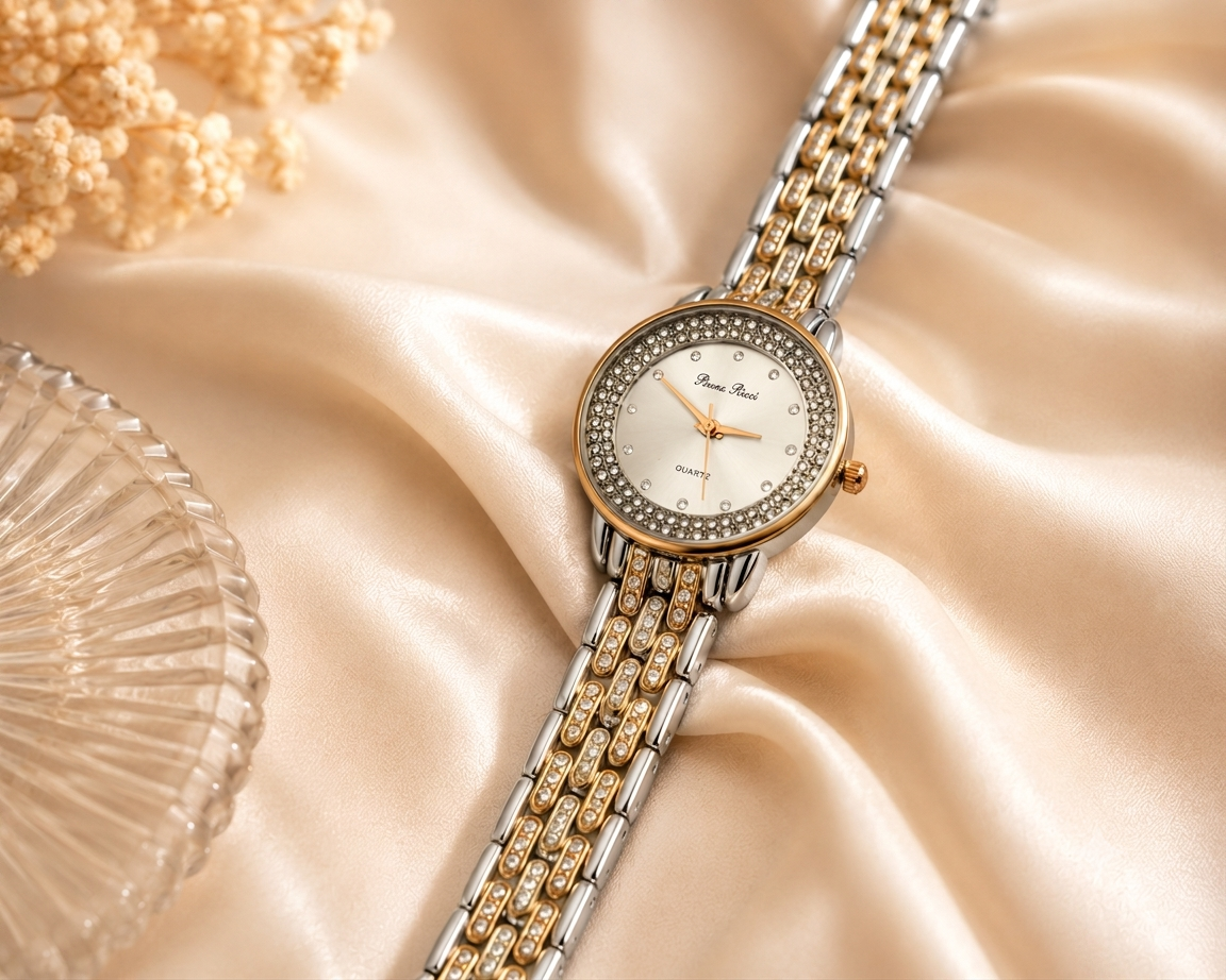 Renna Ricci Women's Premium dazzling crystal-studded bezel Analog Watch