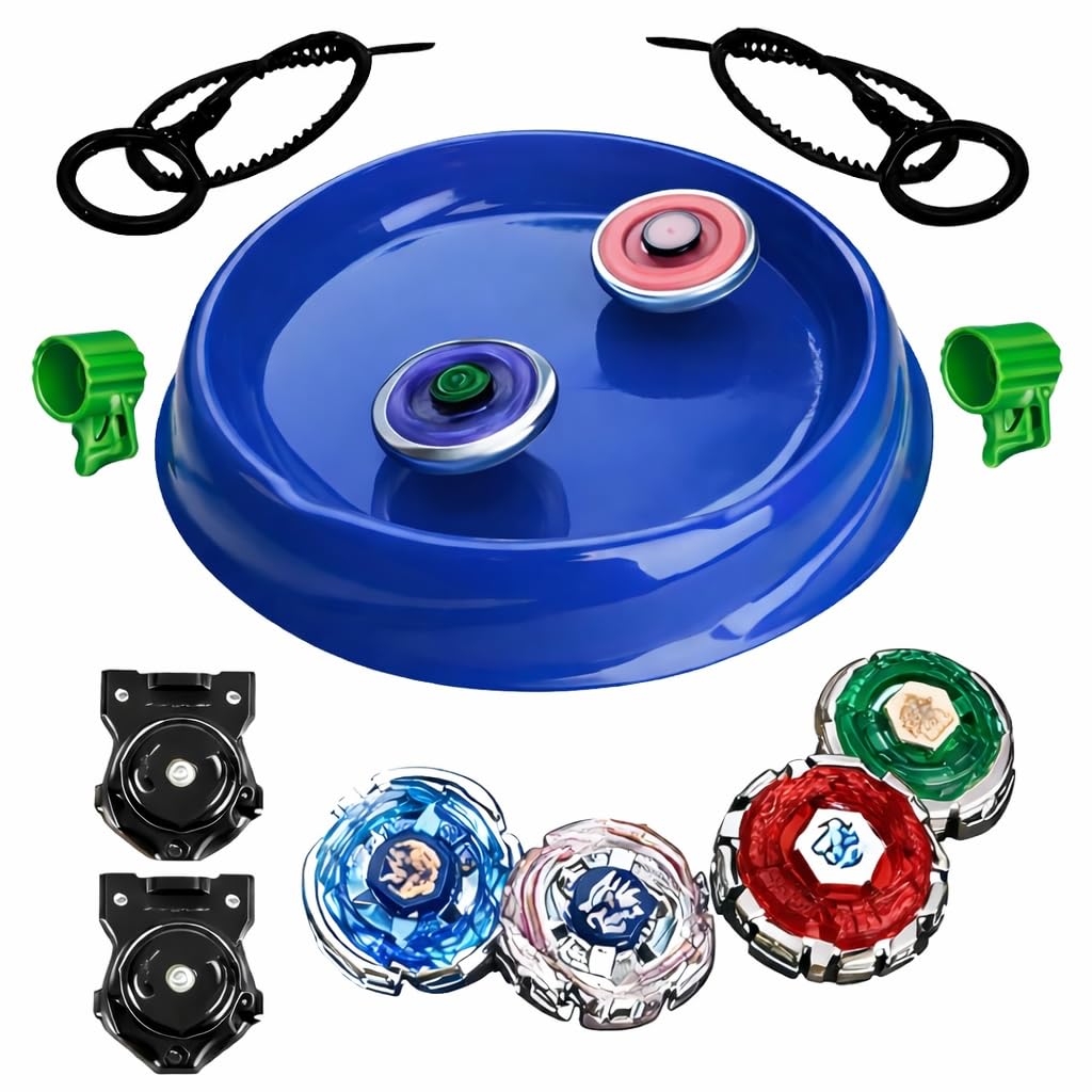 Metal Fusion Clash Tornado Speed Top Stadium Battle Set Four Powerful battling Tops and Two Dynamic launchers.